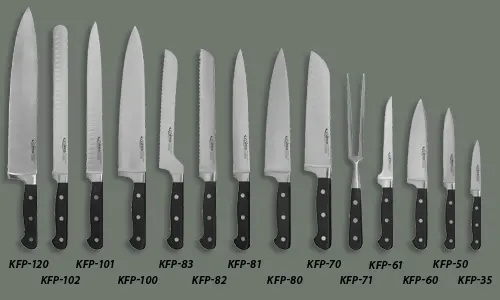 [8265] WINCO KFP-120 12" Chef Knife with Black Handle