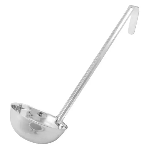 [6816] WINCO LDI-12 12 Oz Stainless Steel One Piece Ladle