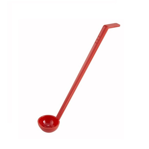 [6750] WINCO PLD-13R 1 Oz Red Polycarbonate Ladle