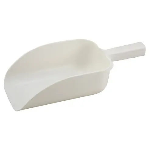 [2061] WINCO PS-64 White Plastic Scoop 64 Oz