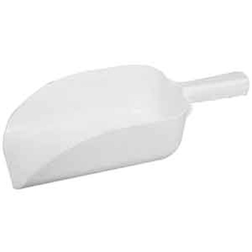 [2061] WINCO PS-64 White Plastic Scoop 64 Oz