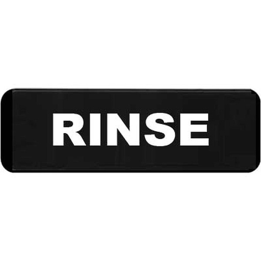 [6288] WINCO SGN-327 RINSE Sign 3" x 9" Black