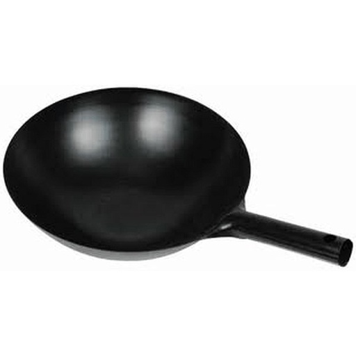 [4153] WINCO WOK-36 16" Black Integral Iron Wok