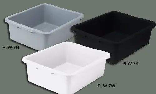 [5748] Winco PLW-7G One Compartment Dish Box Gray