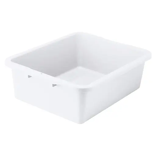 [5749] Winco PLW-7W One Compartment Dish Box White