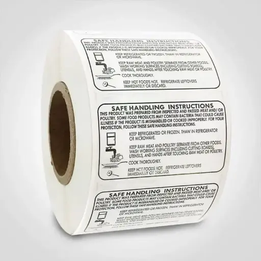 [696] "SAFE HANDLING" Sticker Label Black Print
