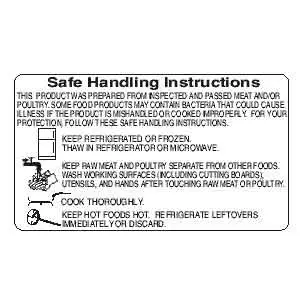 [696] "SAFE HANDLING" Sticker Label Black Print
