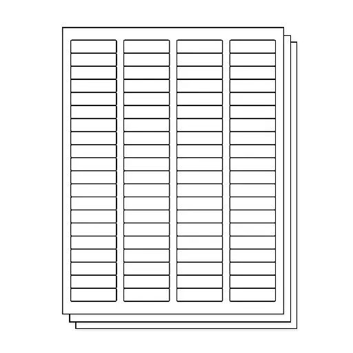 [3437] 1.75 X 0.5 Inch White Blank Paper Permanent Label