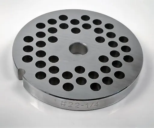 [407] 1/4" Meat Grinder Plate #22 Double Cut