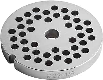[407] 1/4" Meat Grinder Plate #22 Double Cut