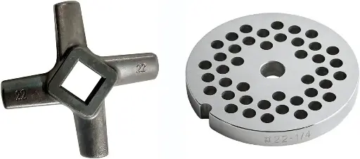 [3699] 1/4" Stainless Steel Meat Grinder Plate #22