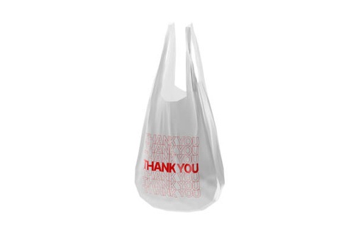 [8824] 1/6 white thank you shopping bag