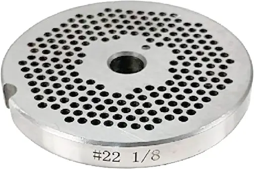 [408] 1/8" Stainless Steel Meat Grinder Plate #22 Double Cut
