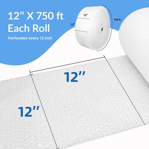 [3488] 12 Inch X 750 Ft. Bubble Wrap