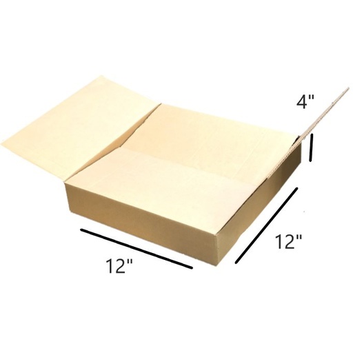 [1320] 12 X 12 X 4 Inch Corrugated Box