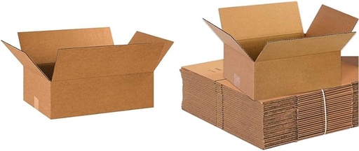 [1074] 18 X 12 X 6 Inch Corrugated Cardboard Box Single Wall Printed