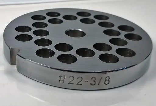 [409] 3/8" Meat Grinder Plate #22 Double Cut