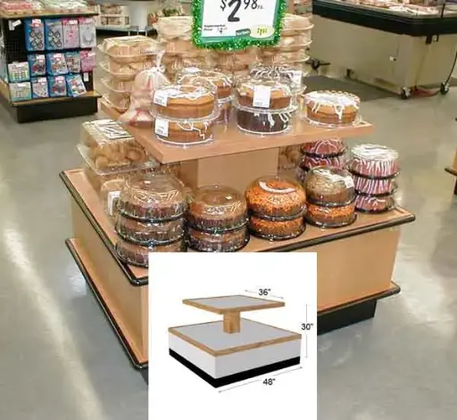 [2158] 48" x 30" x 36" Bakery Table 2 Step