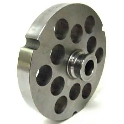 [6769] 5/8" Stainless Steel Meat Grinder Plate #32 with Hub