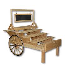 [2276] 6 Step Wooden Cart Display