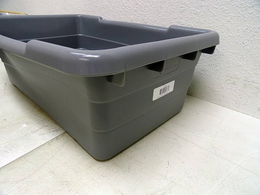 [1163] 70 Lbs Plastic Lug Gray 24.5" x 15.75" x 9"