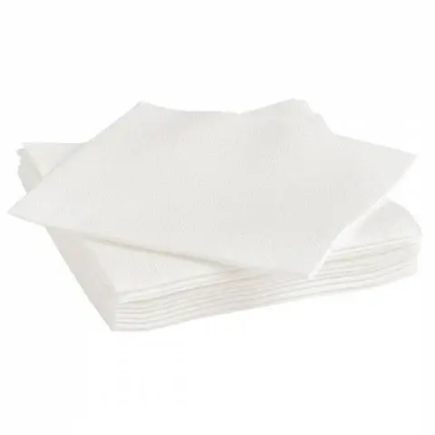 [4370] Beverage Napkin 9"X9" White