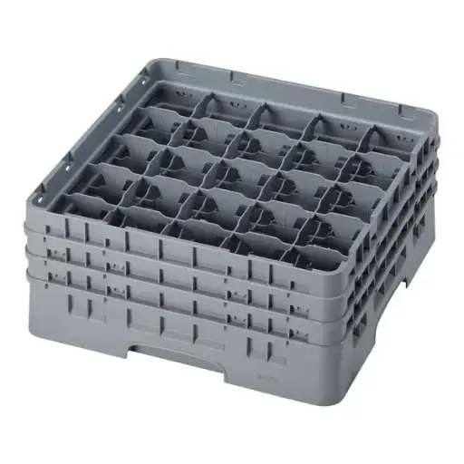 [6136] CAMBRO 25S638-151 Glass Rack 25 Comp Gray