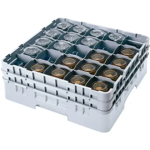 [6169] CAMBRO 25S900 Glass Rack 25 Comp Gray