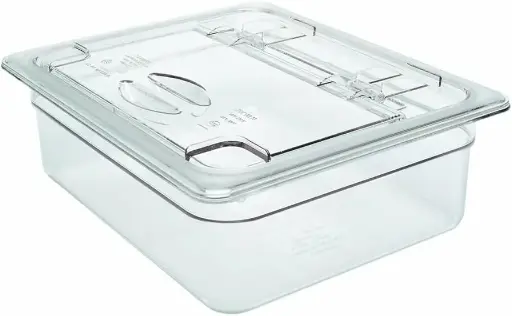 [6144] CAMBRO 60CWLN-135 Food Pan Clear 1/6 Hinge Notch