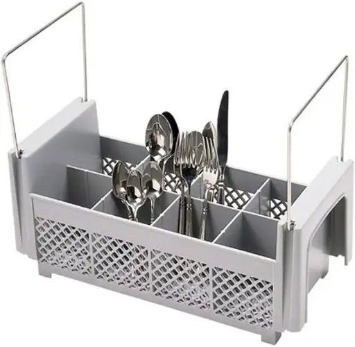 [4338] CAMBRO 8FB434 8 Comp. Flatware Basket With Handle