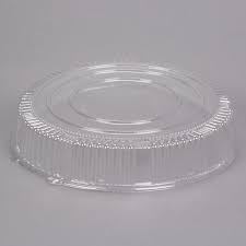 [2889] CaterLine A18PETDM Catering Tray Clear Dome Lid 18" Round