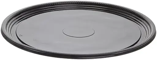 [4736] CaterLine A712PBL25 Serving Tray 12" Black Round