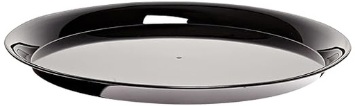 [4551] CheckMate A912BL25 Serving Tray 12" Black Round With High Edge