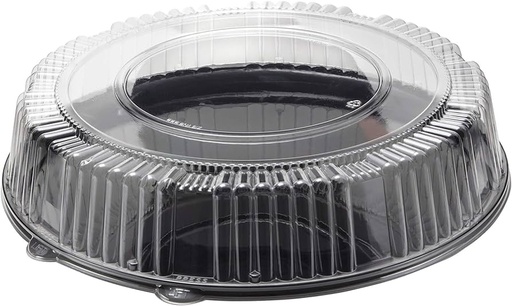 [388] CheckMate A916BLPET Serving Tray 16" Black Round With Dome Lid