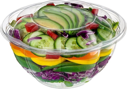 [1092] Clear Salad Bowl with Lid 32oz