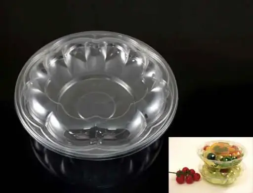 [1094] Clear Salad Bowl with Lid 64oz