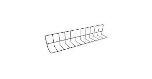 [1011] Cooler L Divider, Wire Coated Plastic Black 30" x 6" x 4"