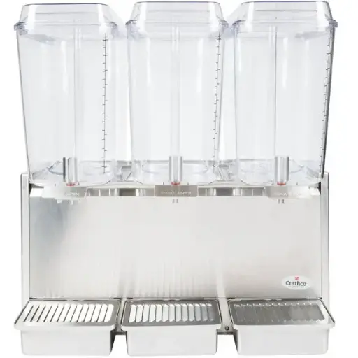 [4436] Crathco D35-3 Stainless Steel Drink Dispenser 3 Bowl