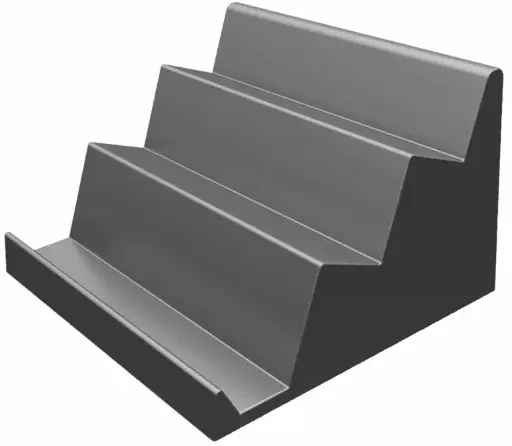 [2180] Dry Table End Riser With Slant Front