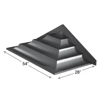 [2185] Dry Table End Riser for Banana, Black