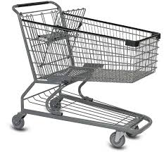 [1495] Durable Metal Shopping Cart Big+Z2302