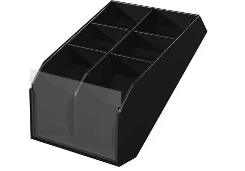 [2110] Extendable 6 Compartments Clear Front Low Profile Riser