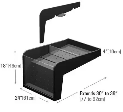 [2200] Extendable Clear Front Produce Riser