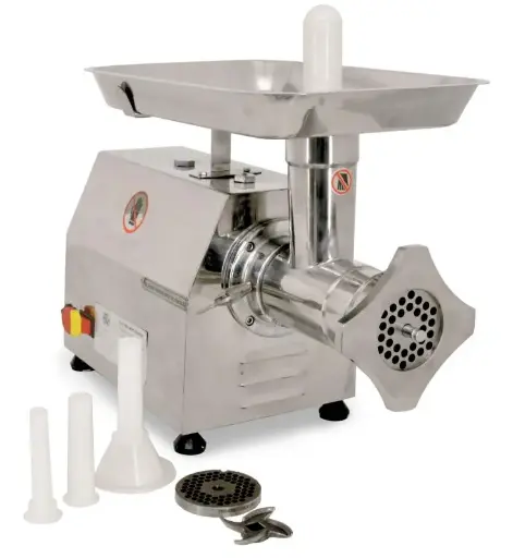 [4029] Fleetwood TC22IHD 22 Lb Stainless Steel Meat Grinder - 1.5 HP