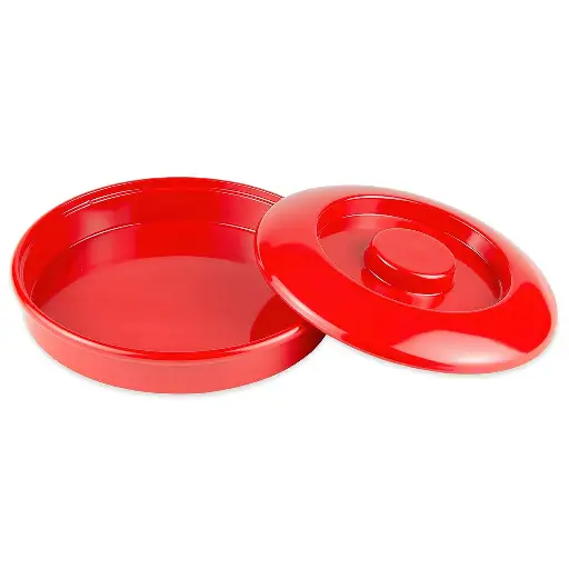 [4486] GET TS-800-R Red Melamine Tortilla Server with Lid