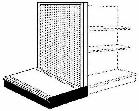[3948] Gondola Shelving End Cap 3F
