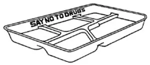 [3270] Genpak 10500 5 Compartment White Foam Serving Tray