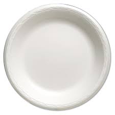 [935] Genpak 81000 10 Inch Round White Foam Plate