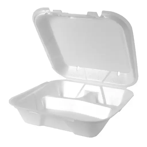 [4130] Genpak SN203V To Go Box 3 Compartment Large 9X9X3 Vented