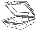 [3238] Genpak SN240VW To Go Box Medium 8X8X3